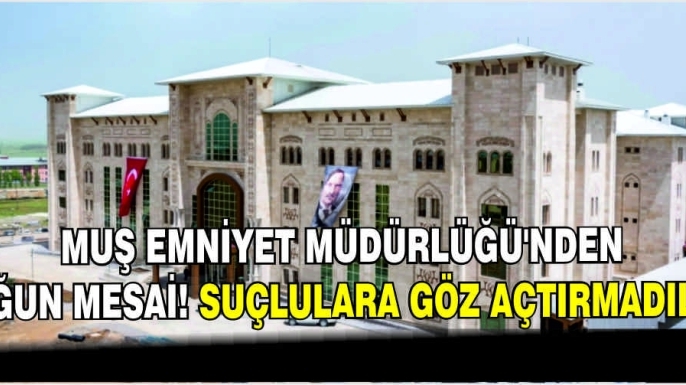 Muş Emniyet Müdürlüğü’nden yoğun mesai! Suçlulara göz açtırmadılar