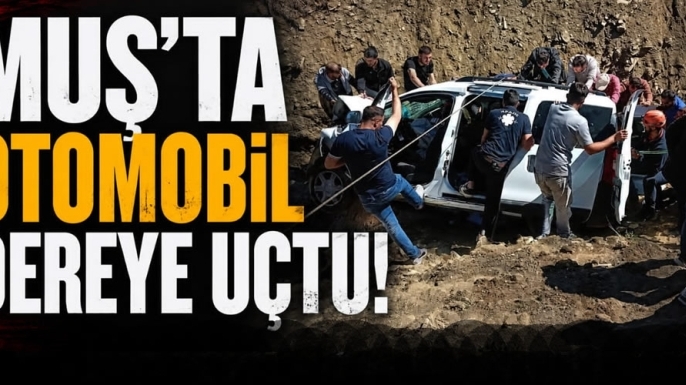 Muş’ta Otomobil Dereye Uçtu!