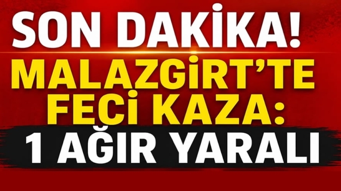 Malazgirt'te Feci Kaza:1 Ağır Yaralı