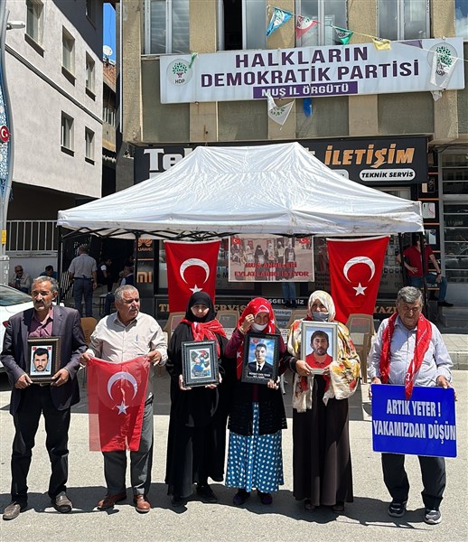 Muş'ta aileler, çocuklarının dağa götürülmesinden HDP'yi sorumlu tutarak eylem yaptı