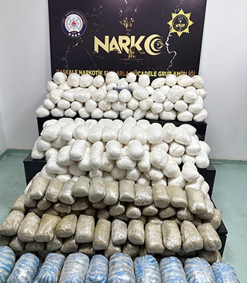 346 kilo 520 gram uyuşturucu ele geçirildi