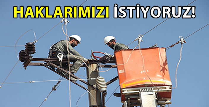 Dicle Elektrik çalışanları haklarını arıyor