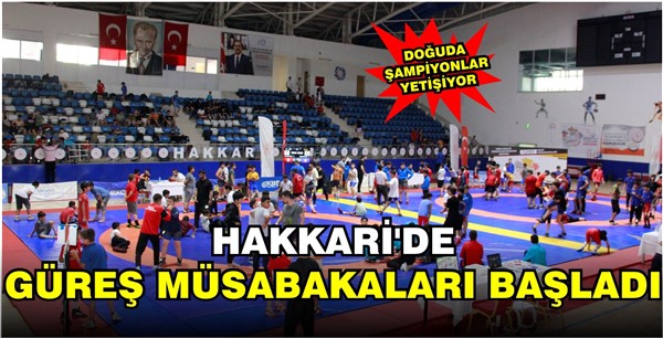 Hakkari'de güreş müsabakaları başladı