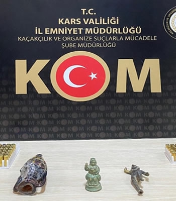 Kars'ta tarihi eser operasyonunda 2 şüpheli yakalandı