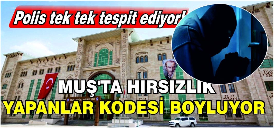 Polis tek tek tespit ediyor! Muş’ta hırsızlık yapanlar kodesi boyluyor