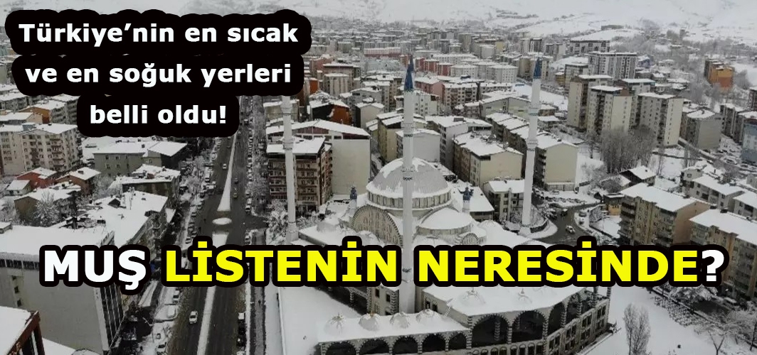 Türkiye'de geçtiğimiz yılın en yüksek ve en düşük sıcaklıkları açıklandı