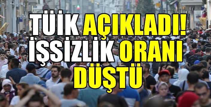 Türkiye'deki işsiz sayısı 38 bin kişi azalarak 3 milyon 291 bin kişi oldu