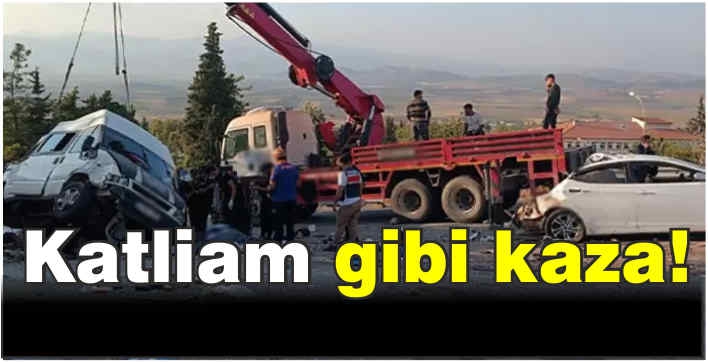 Gaziantep karayolunda feci kaza! 5 ölü 17 yaralı