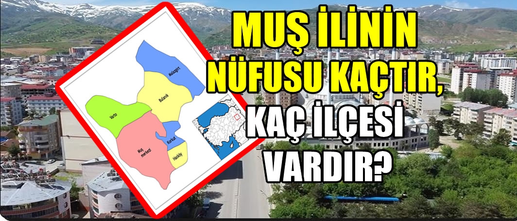 Muş Haritası: Muş İlçeleri Nelerdir? Muş İlinin Nüfusu Kaçtır, Kaç İlçesi Vardır?