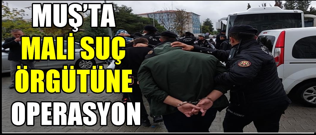 Muş'ta mali suç örgütüne operasyon! 150 şüpheli yakalandı