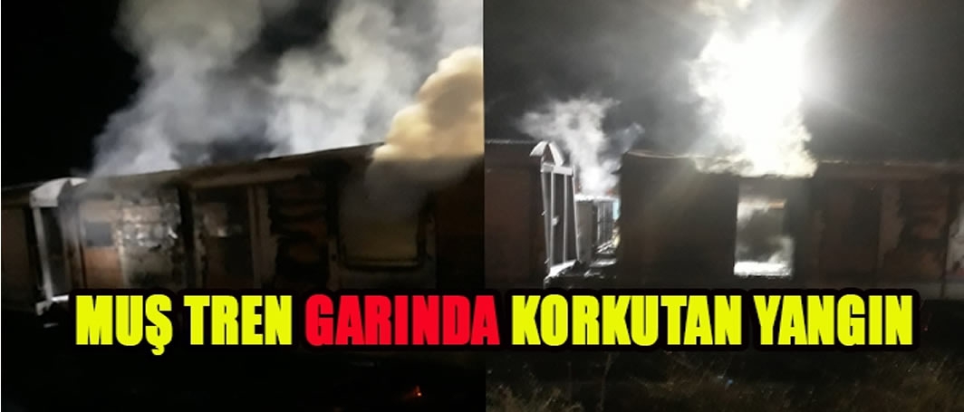 Muş’ta seyir halindeki trende çıkan yangın korkuttu