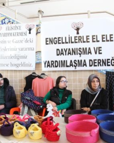 Ahlat'a engelliler ve aileleri, Gazze yararına kermes düzenledi