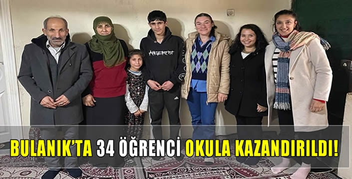 Bulanık’ta 34 öğrenci okula kazandırıldı
