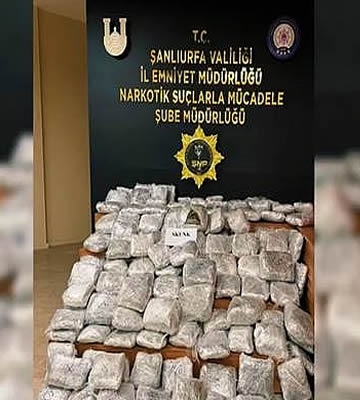 Şanlıurfa'da 85 kilo 750 gram skunk ele geçirildi