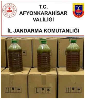 650 litre sahte zeytinyağı ele geçirildi