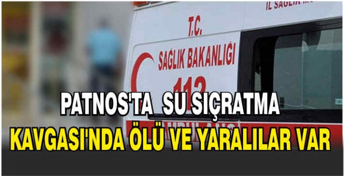 Patnos’ta 'su sıçratma kavgası'nda ölü ve yaralılar var