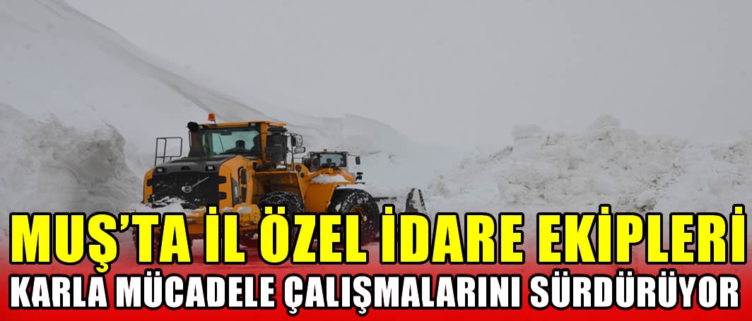 Muş'ta İl Özel idare ekipleri karla mücadele çalışmalarını sürdürüyor