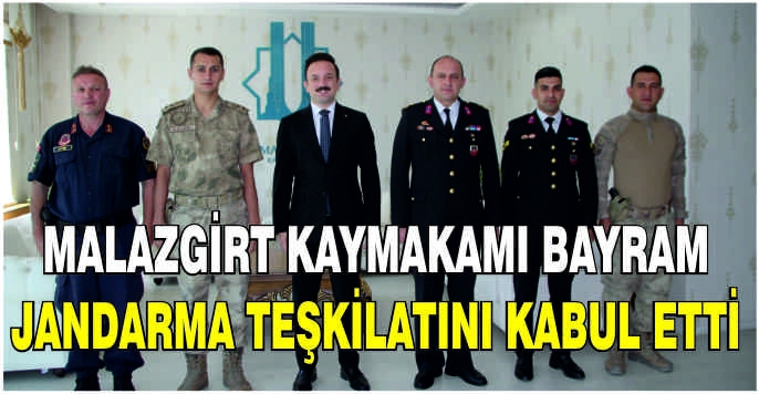 Malazgirt Kaymakamı Bayram Jandarma teşkilatını kabul etti