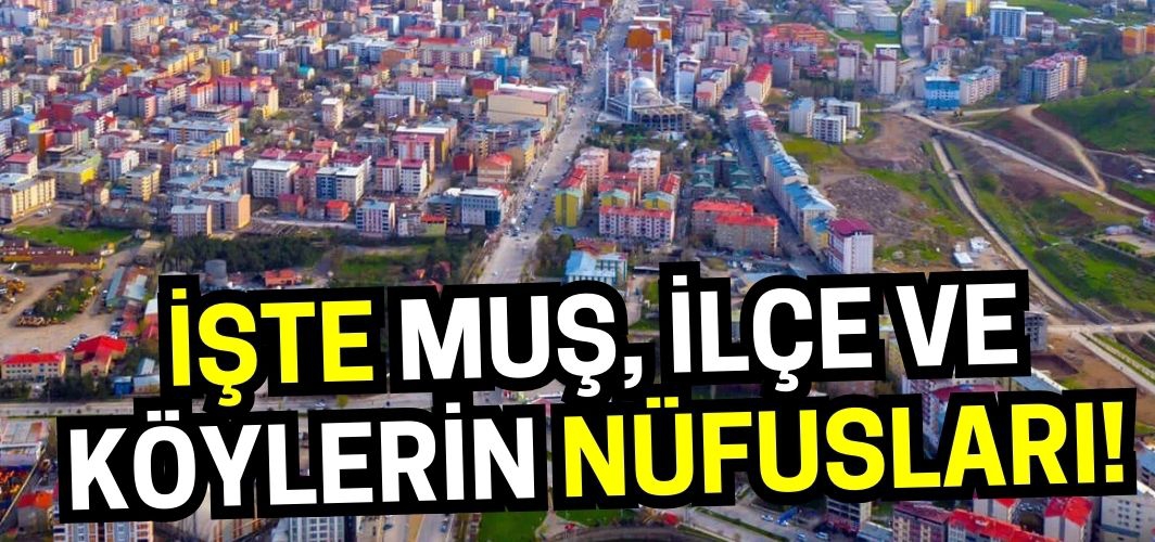 Muş Bulanık Malazgirt Korkut Hasköy ve Varto’nun köy nüfusları belli oldu!