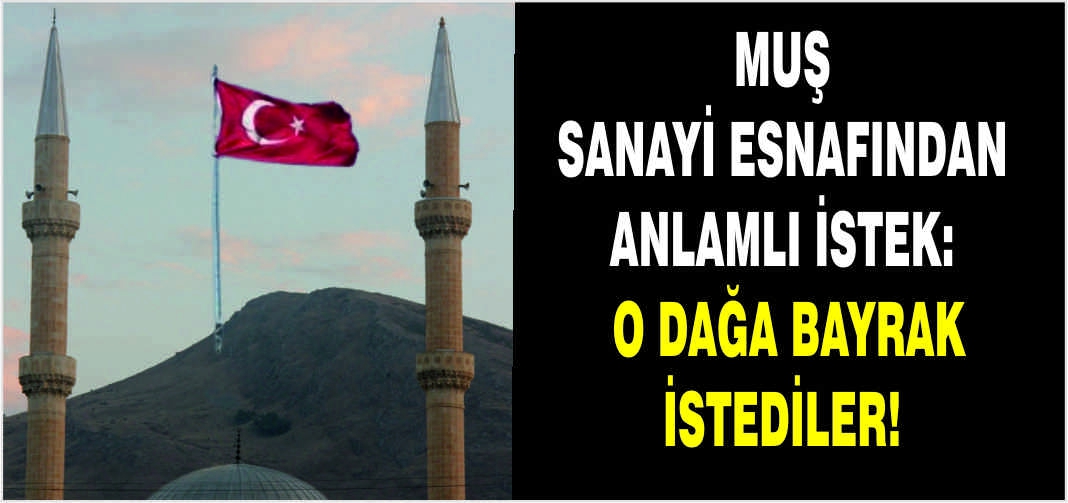 Muş Sanayi esnafından anlamlı istek:O dağa bayrak istediler
