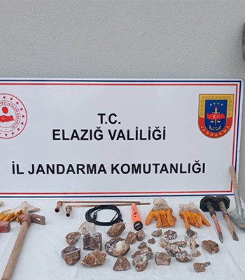 Elazığ'da kaçak kazı yapan şüpheli yakalandı