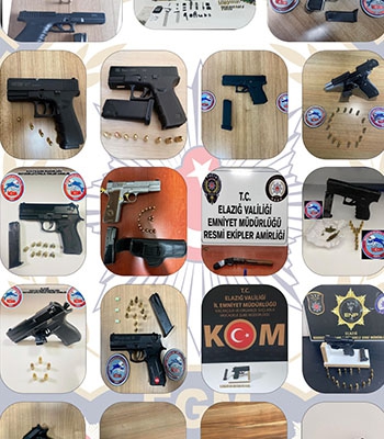 Elazığ'da 30 ruhsatsız silah ele geçirildi