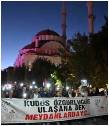 Gaziantep'te İsrail'in Filistin'e yönelik saldırıları protesto edildi