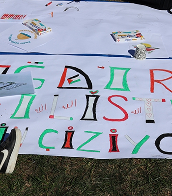 Iğdır’da Filistinli çocuklar için çiz etkinliği düzenlendi
