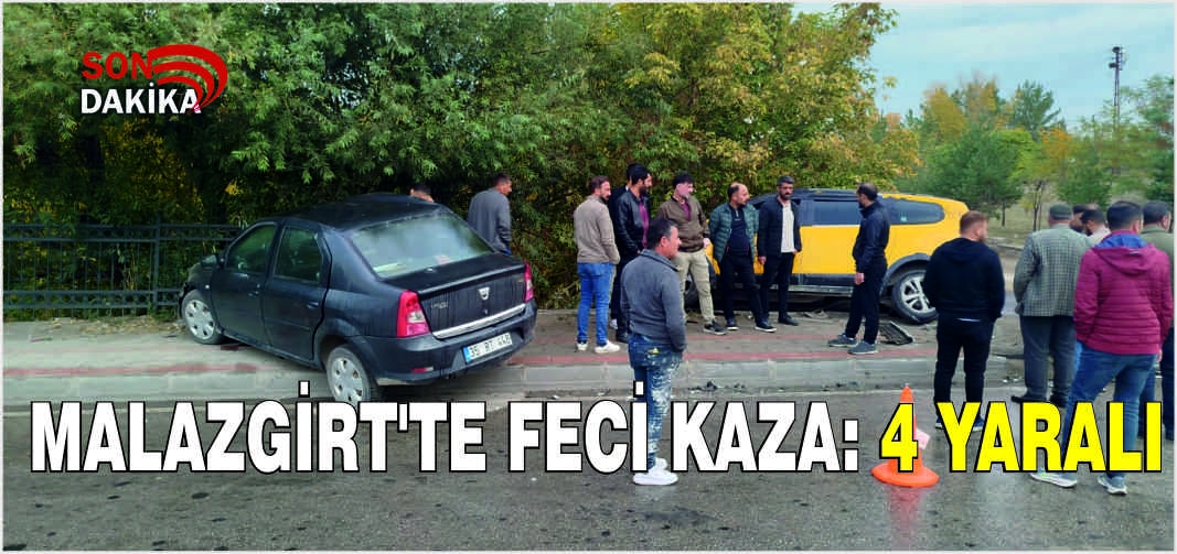 Malazgirt’te feci kaza: 4 Yaralı