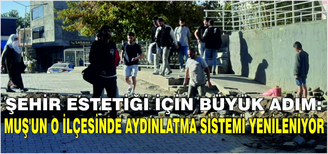 Şehir estetiği için büyük adım: Muş’un o ilçesinde aydınlatma sistemi yenileniyor