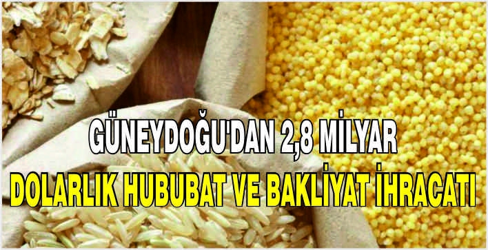 Güneydoğu'dan 2,8 milyar dolarlık hububat ve bakliyat ihracatı