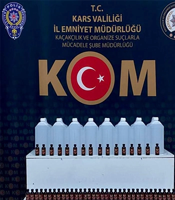 Kars'ta sahte içki operasyonunda 3 zanlı yakalandı