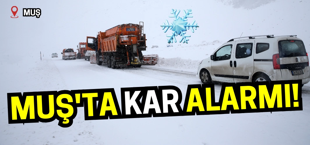 Muş'ta kar alarmı: 10 araçta 50 kişi mağdur oldu!