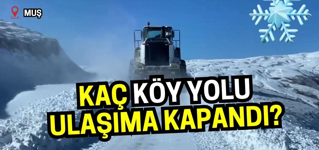 Muş'ta ulaşıma kapanan köy yolu sayısı belli oldu!