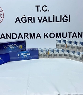 Ağrı'da yol kontrolünde kaçak sigarayla yakalanan 4 şüpheli gözaltına alındı