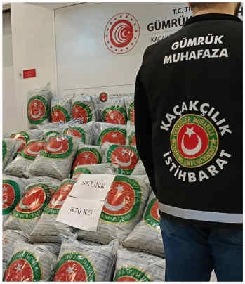 Gümrükte 870 kilo uyuşturucu ele geçirildi