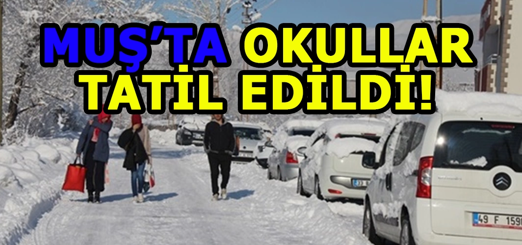Muş’ta eğitime kar engeli: Okullar tatil edildi!