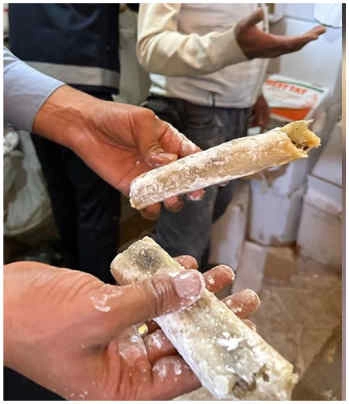 2 ton küflenmiş lokum ele geçirildi
