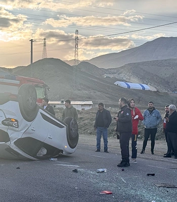 Erzurum'da kaza:4 yaralı