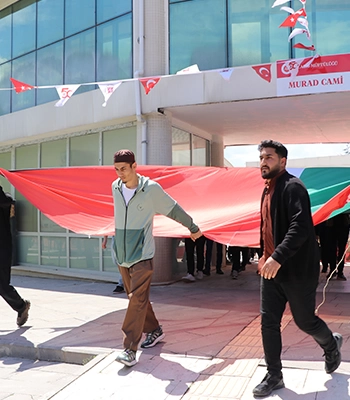 Elazığ'da üniversite öğrencileri Gazze'ye destek yürüyüşü düzenledi