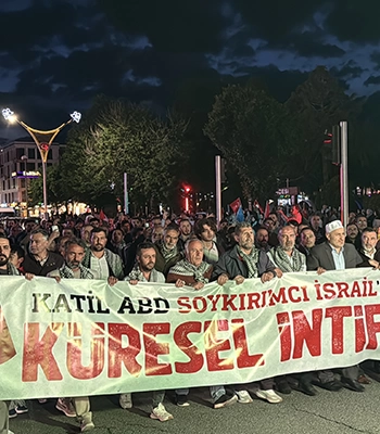 Erzincan’da Filistin’e destek yürüyüşü düzenlendi