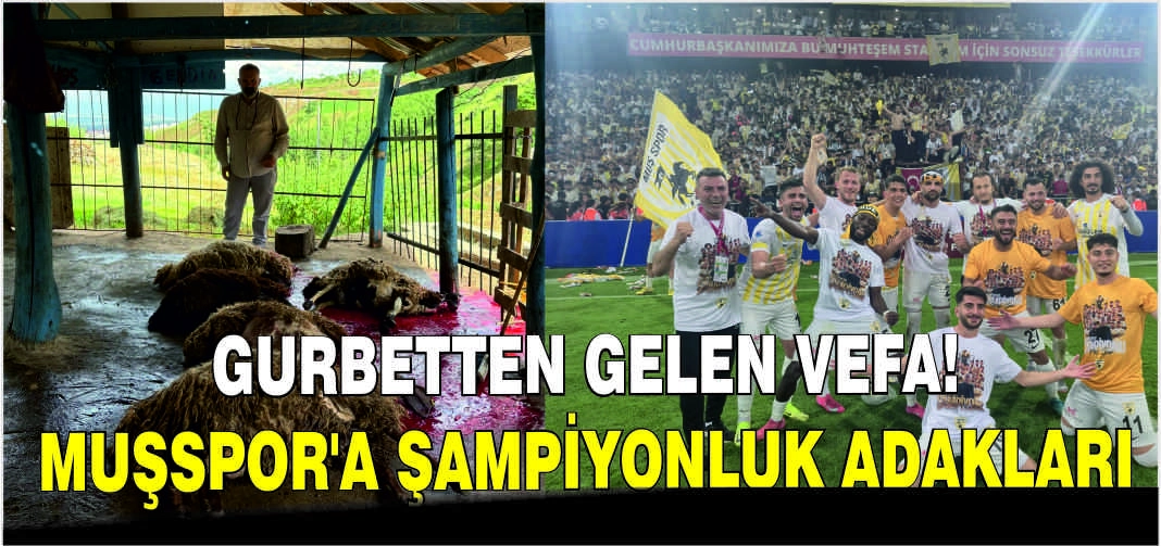 Gurbetten gelen vefa: Muşspor’a şampiyonluk adakları