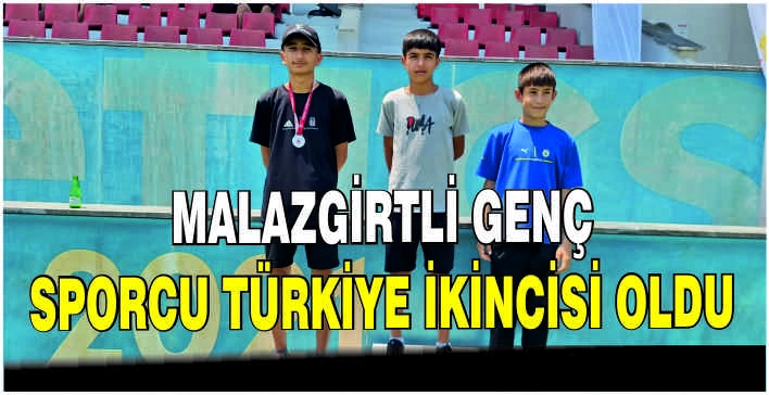 Malazgirtli genç sporcu Türkiye ikincisi oldu