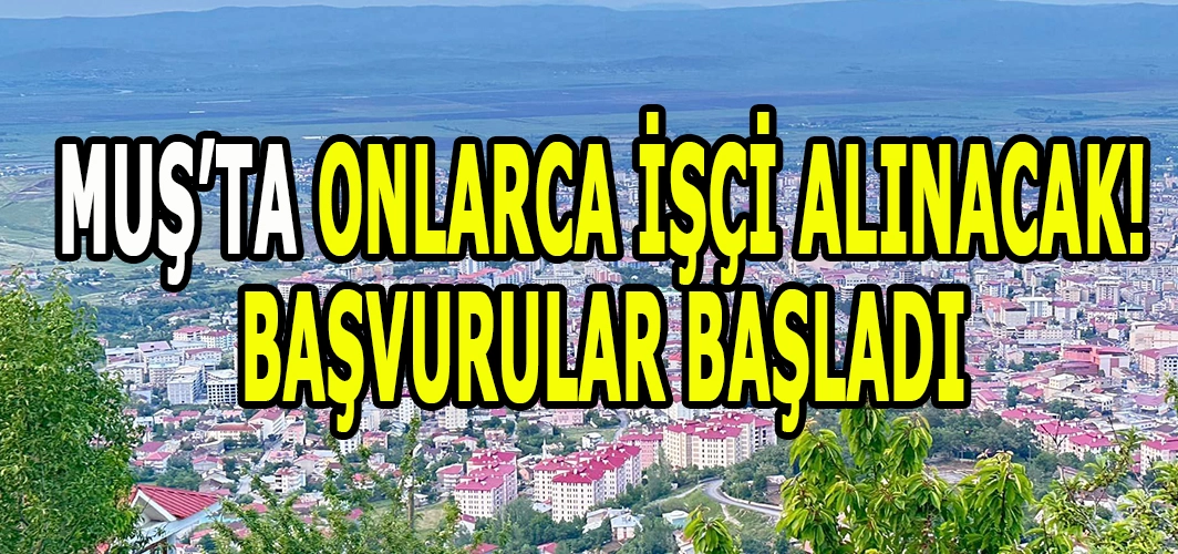 Muş’ta onlarca işçi alınacak: Başvurular devam ediyor!