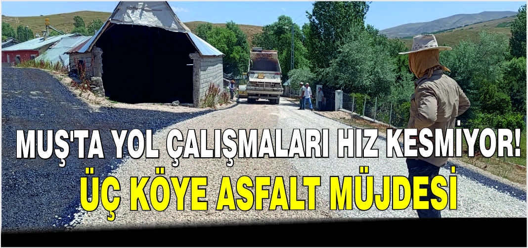 Muş’ta yol çalışmaları hız kesmiyor! Üç köye asfalt müjdesi