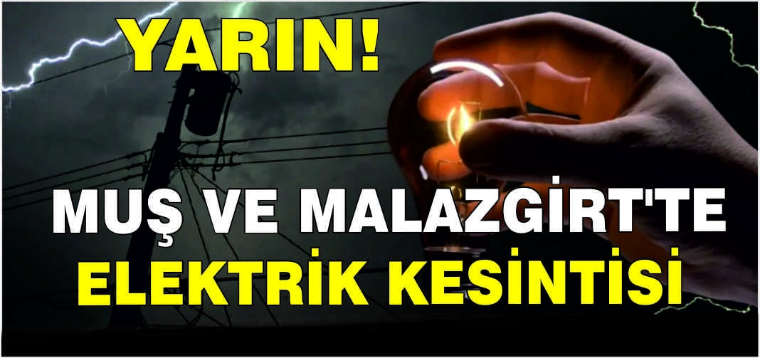 Muş ve Malazgirt’te elektrik kesintisi