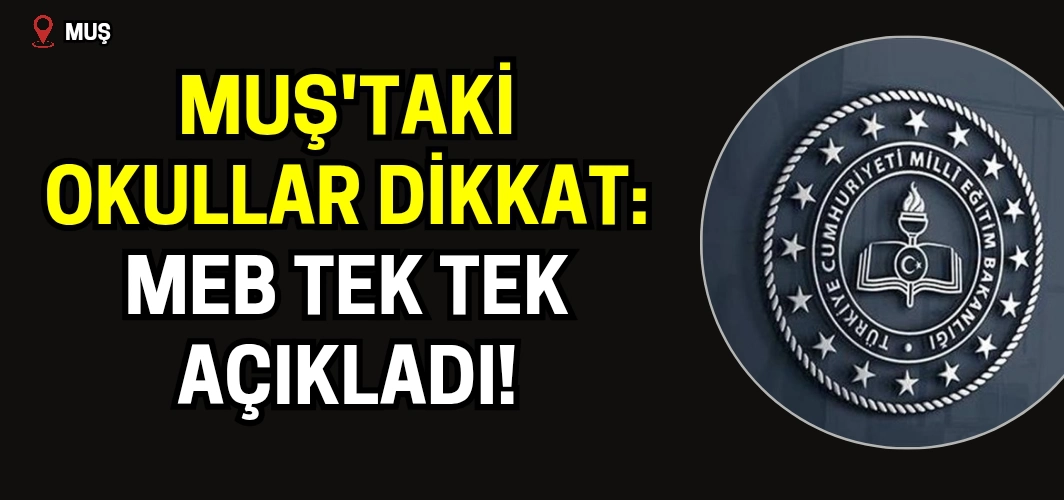 Muş'taki okullar dikkat: MEB proje kriterlerini tek tek açıkladı!