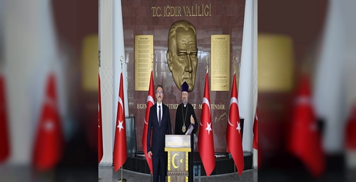 Türkiye Ermenileri Patriği Maşalyan Iğdır Valisi Turan'ı ziyaret etti