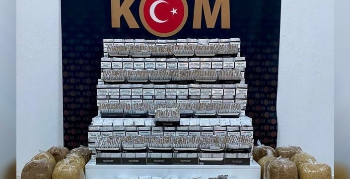 Kars’ta düzenlenen operasyonda 80 bin kaçak makaron ele geçirildi