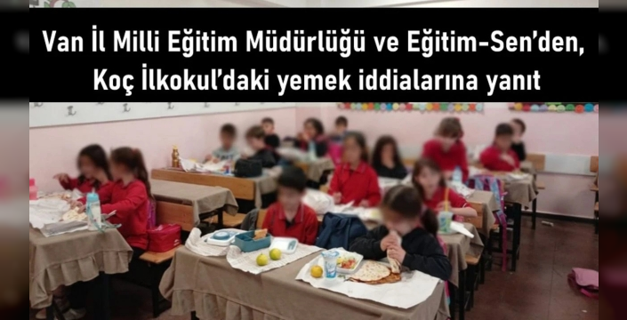 Koç İlkokulu'nda yemek iddiasına okuldan açıklama: Allah razı olsun